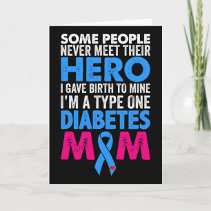 Type 1 Diabetes Mum Mother T1d Diabetic Awareness  Card