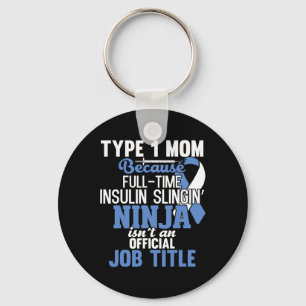 Type 1 Diabetes Mum Mother T1d Diabetic Awareness  Key Ring