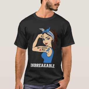 Type 1 Diabetes Mum Unbreakable Warrior Awareness T-Shirt