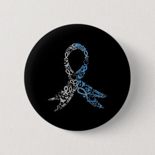 Type 1 Diabetes Ribbon Juvenile Diabetes Awareness 6 Cm Round Badge