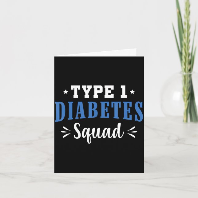 Type 1 Diabetes Squad - Diabetes Awareness Card (Front)