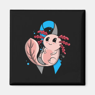 Type 1 Diabetes T1D Awareness Cute Axolotl Insulin Magnet