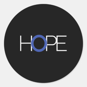 Type 1 Diabetes T1d Blue Circle Awareness Gift For Classic Round Sticker