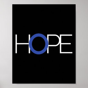 Type 1 Diabetes T1D Blue Circle Awareness Gift For Poster