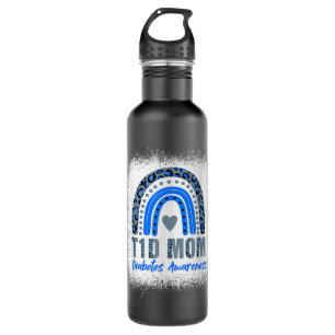 Type 1 Diabetes T1D Mom Diabetes Awareness Leopard 710 Ml Water Bottle