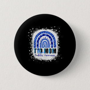 Type 1 Diabetes T1d Mum Diabetes Awareness Leopard 6 Cm Round Badge
