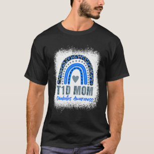 Type 1 Diabetes T1d Mum Diabetes Awareness Leopard T-Shirt