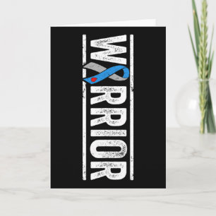 Type 1 Diabetes Warrior - Sideways Awareness Ribbo Card