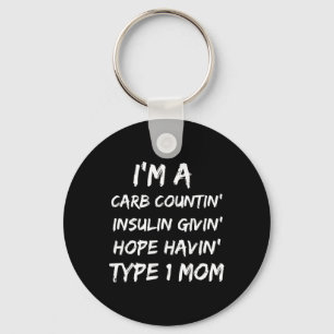 Type 1 Mum Diabetes Awareness Month Key Ring
