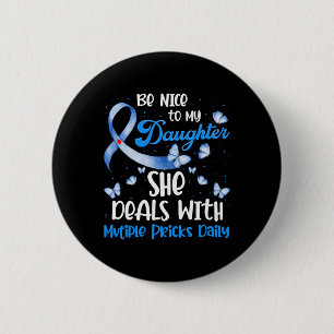 Type 1 Mum T1D Dad Diabetes Awareness Month Multip 6 Cm Round Badge