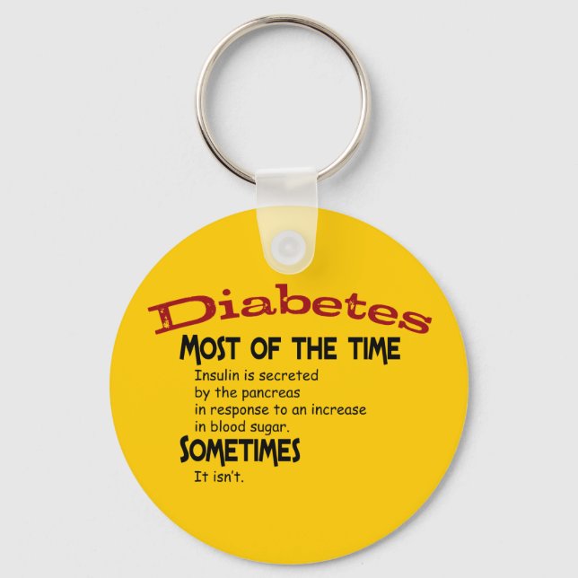 Type 2 Diabetes Gifts & T-shirts Key Ring (Front)