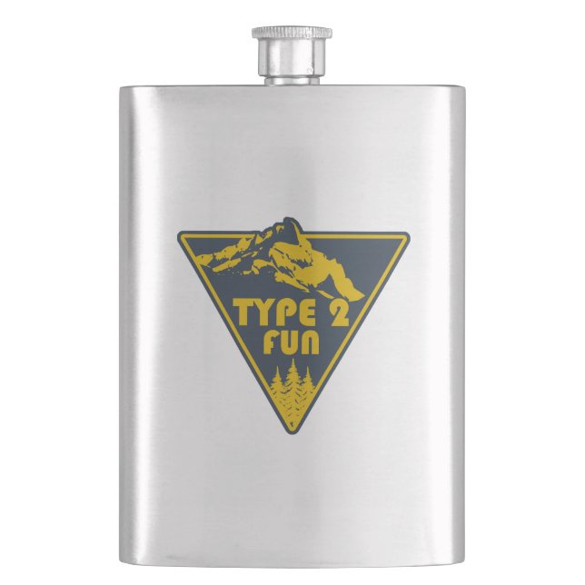 Type 2 Fun Mountains Hip Flask (Front)