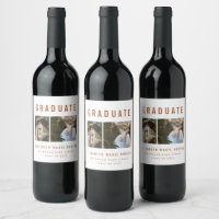 Type graduation multi photo terracotta wine label