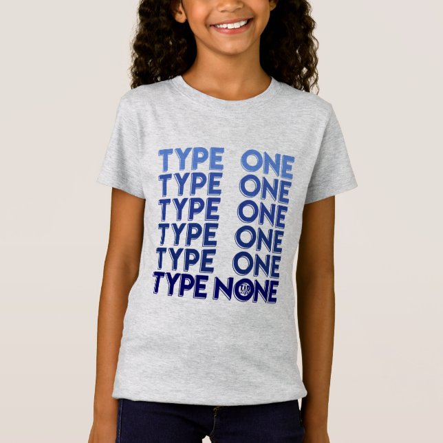 Type None [Blue/Gray] T-Shirt (Front)