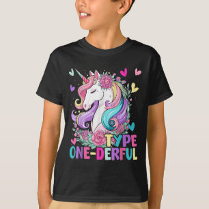 Type One-derful Unicorn Funny Diabetic Type 1 Diab T-Shirt