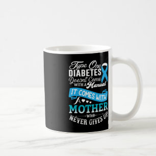 Type One Diabetes For Mother Blue Ribbon Diabetic Coffee Mug