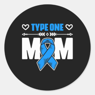 Type One Mum Diabetes Warrior Diabetic Diabetes Aw Classic Round Sticker