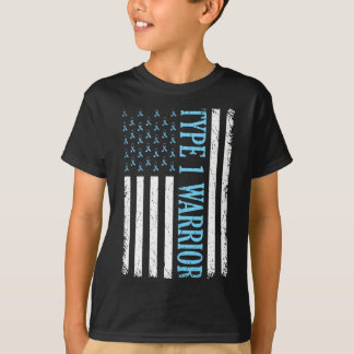 Type One Warrior Diabetes Awareness Diabetic Gifts T-Shirt