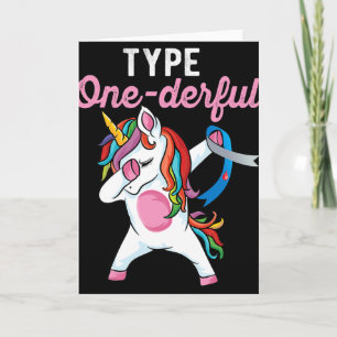 Type Onederful Dabbing Unicorn Type 1 Diabetes Awa Card