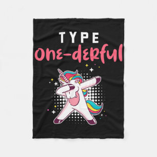 Type Onederful Diabetes Awareness Diabetic Life Fleece Blanket