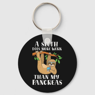 Type Onederful Lazy Cute Sloth Type 1 Diabetes Awa Key Ring