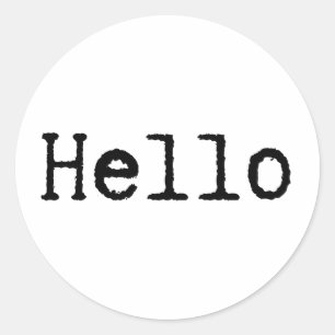 Type writer Font : Hello Classic Round Sticker