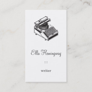 Type Writing Machine Business Card