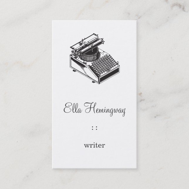 Type Writing Machine Business Card (Front)