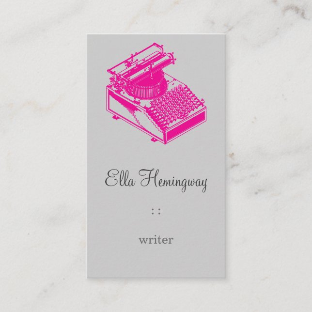 Type Writing Machine Business Card (Front)