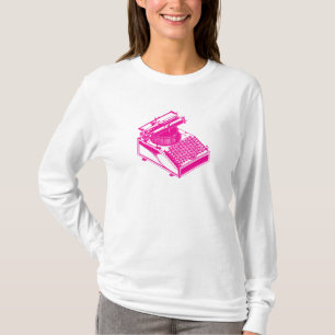 Type Writing Machine - Magenta Writer typewriter T-Shirt