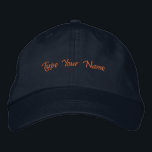 Type Your Name Custom Text Printed Elegant Fit-Hat Embroidered Hat<br><div class="desc">A Navy Alternative Apparel Basic Adjustable Cap with custom embroidered text. The hat features:

    "Type Your Name" text,  embroidered in high-quality stitching,  Classic adjustable fit,  ensuring comfort for all head sizes,  Premium cotton blend for durability and breathability,  Perfect for personalisation,  gifting,  or everyday wear!</div>