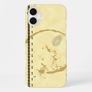 Typeart Coffee Stain Faux Parchment iPhone 16 Plus Case