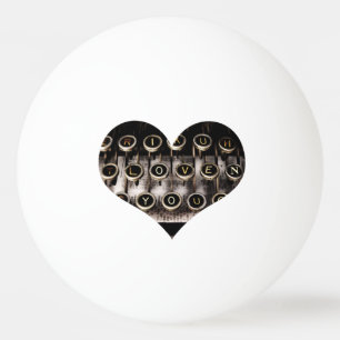 Typed Heart Ping Pong Ball