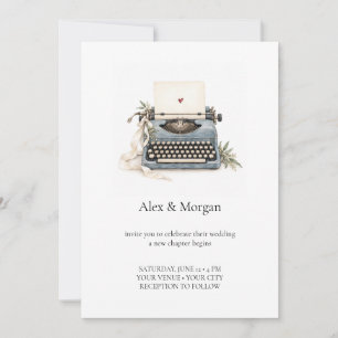 Typed in Love Typewriter Wedding Invitation