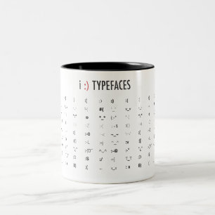Typefaces Two-Tone Coffee Mug