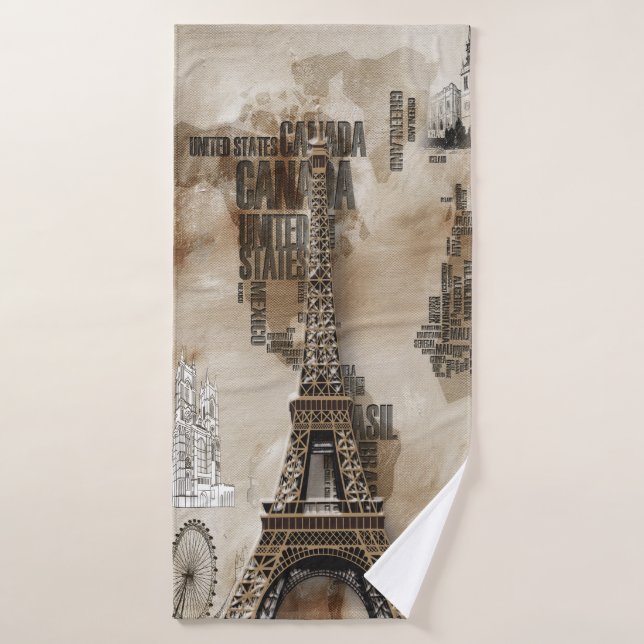 Typeography Paris Bath Towel (Bath Towel)