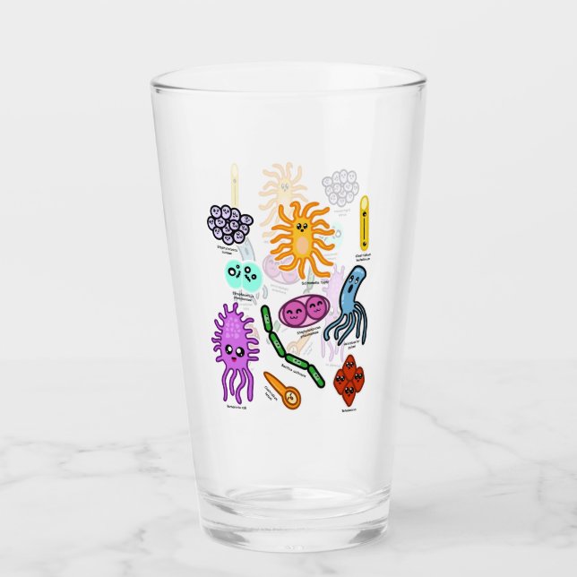 Types Of Bacteria Glass (Front)