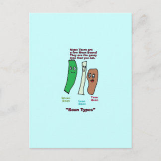 types of beans Postcard