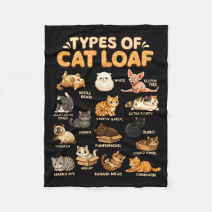 Types of Cat Loaf Cute for Kids Boys Girls Teen Fleece Blanket