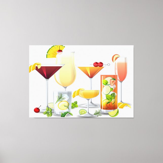 Types of cocktails   canvas print (Front)