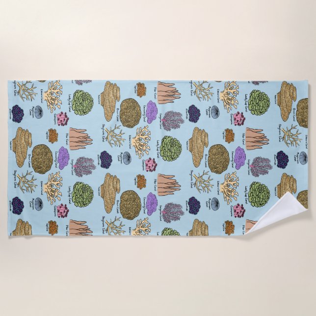 Types Of Coral Beach Towel (Front)