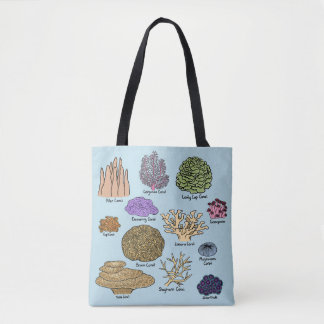 Types Of Coral Tote Bag