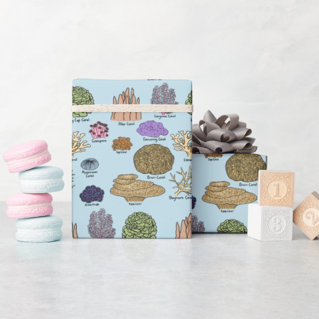Types Of Coral Wrapping Paper (Baby Shower)