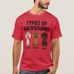 Types of Dachshund Funny Wiener Sausage Dog retro T-Shirt