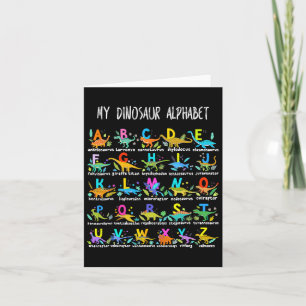 Types Of Dinosaurs Alphabet Abc Byck To School Stu Card