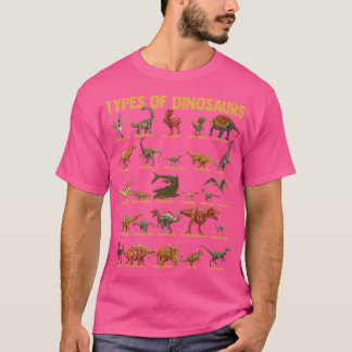 Types Of Dinosaurs - Dino Identification - Rex Din T-Shirt