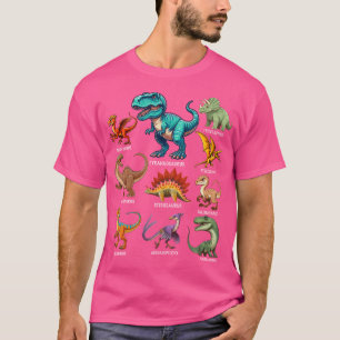 Types Of Dinosaurs Graphics Dino Identification T-Shirt