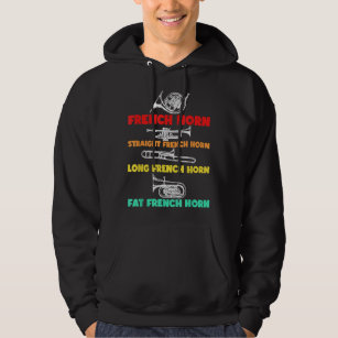Types Of French Horn Player Brass Player Music Tea Hoodie
