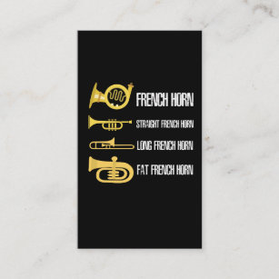 Types Of French Horn Player Brass Player Musician Business Card