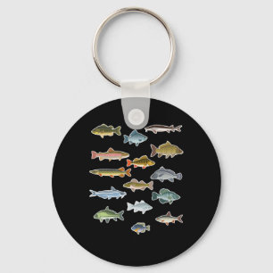 Types Of Freshwater Fish Fishing  Key Ring